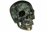 Realistic, Hollowed-Out Polished Labradorite Skull - Sale Price #127582-3
